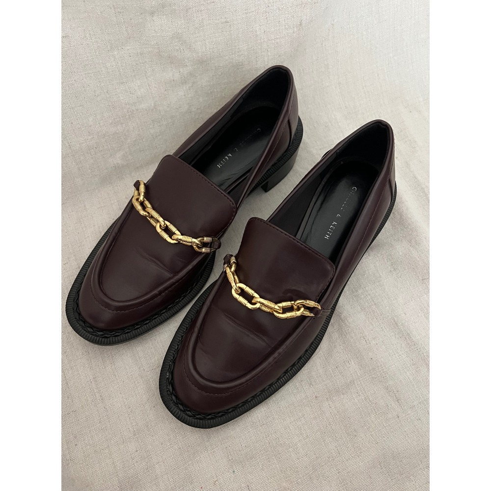 Charles & Keith Chain Accent Loafer Womens Size 36 EU/6 US - Picture 2 of 8